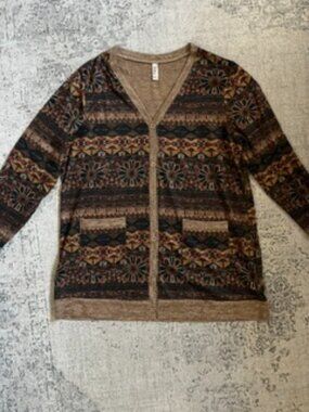 🧡3/$15 GRECERELLE Floral Light Weight Cardigan Women's 2XL